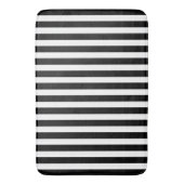 Tapis De Bain Bandes de bonbons noir et blanc (devant Vertical)