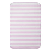 Tapis De Bain Bandes de bonbons rose pâle et blanc (devant Vertical)