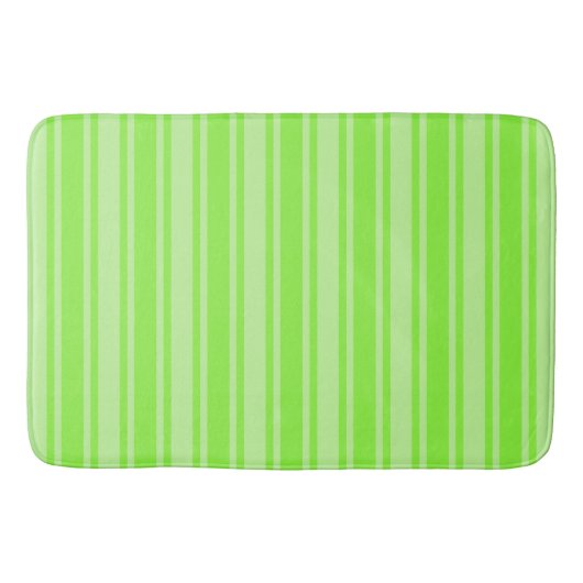 Tapis De Bain Bandes de bonbons vert citron (Devant)