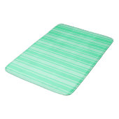 Tapis De Bain Bandes de bonbons vertes à la menthe (Angle)