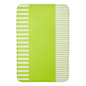 Tapis De Bain Bandes de couleur Pop en Lime Vert et Blanc (devant Vertical)