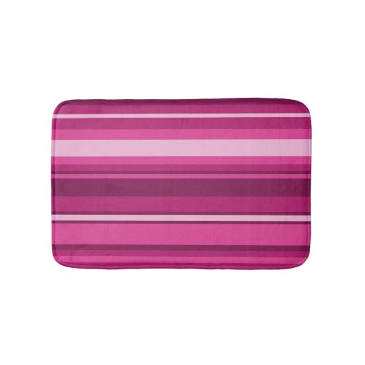 Tapis De Bain Bandes de Fuschia (Devant)