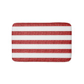 Tapis De Bain Bandes de Parties scintillant rouges (Devant)