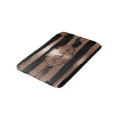 Tapis De Bain Bandes de pinceau rose or (Angle)