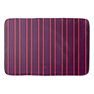 Tapis De Bain Bandes de prunes et de bonbons rouges