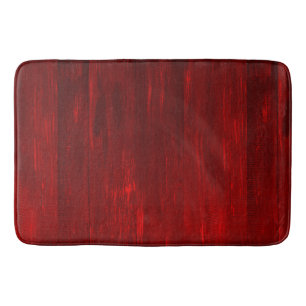 Tapis De Bain Bandes de texture en bois rouge