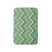 Tapis De Bain Bandes de zigzag vert olive (Devant (Vertical))