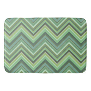 Tapis De Bain Bandes de zigzag vert olive