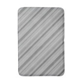 Tapis De Bain Bandes diagonales grises (Devant (Vertical))