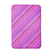 Tapis De Bain Bandes diagonales roses (Devant (Vertical))