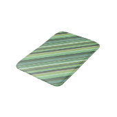 Tapis De Bain Bandes diagonales vert olive (Angle)