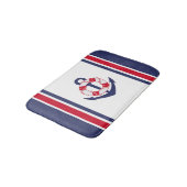 Tapis De Bain Bandes et Ancres nautiques (Angle)