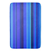 Tapis De Bain Bandes horizontales bleues (devant Vertical)