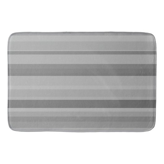 Tapis De Bain Bandes horizontales grises (Devant)