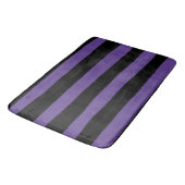 Tapis De Bain Bandes inégales en violet et en noir (Angle)