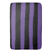 Tapis De Bain Bandes inégales en violet et en noir (devant Vertical)
