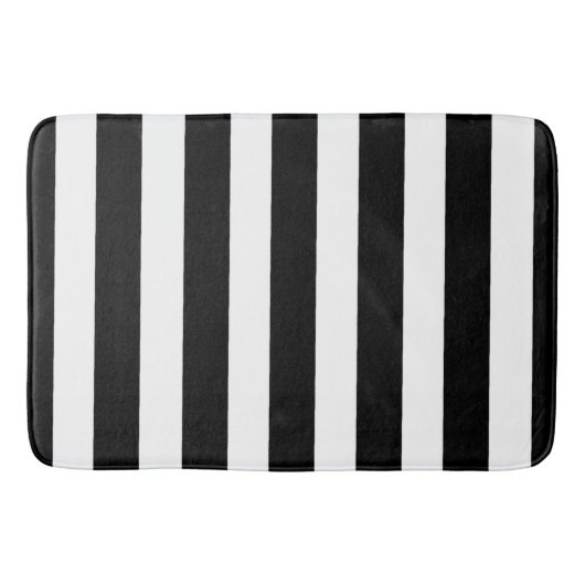 Tapis De Bain Bandes noires et blanches (Devant)