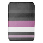 Tapis De Bain Bandes noires, grises et blanches (devant Vertical)