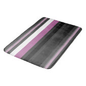 Tapis De Bain Bandes noires, grises et blanches (Angle)