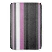 Tapis De Bain Bandes noires, grises et blanches (devant Vertical)