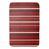 Tapis De Bain Bandes noires rouges et blanches (devant Vertical)