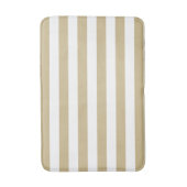 Tapis De Bain Bandes or et blanc | Couleurs modifiables (Devant (Vertical))