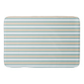 Tapis De Bain Bandes pastel bleues, blanches et bleues (Devant)