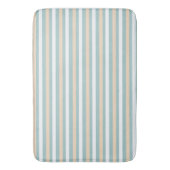 Tapis De Bain Bandes pastel bleues, blanches et bleues (devant Vertical)