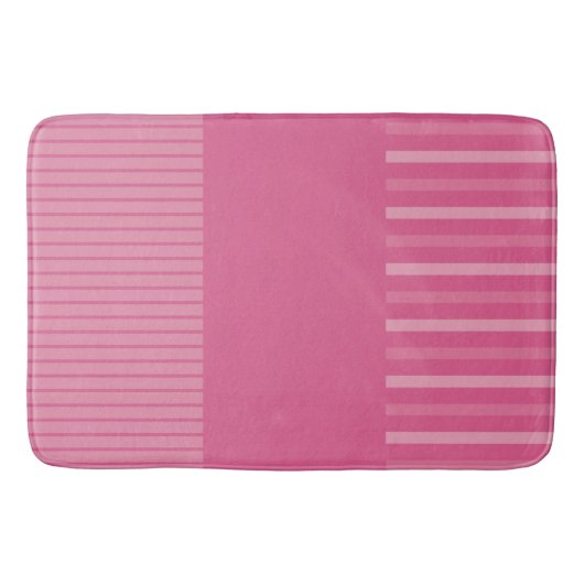 Tapis De Bain Bandes Pop Couleur - Rose (Devant)