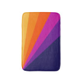 Tapis De Bain Bandes rétro en diagonale violette et orange (Devant (Vertical))