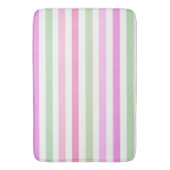 Tapis De Bain Bandes, rose, vert (devant Vertical)