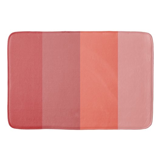 Tapis De Bain Bandes roses de corail (Devant)