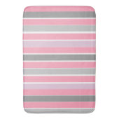 Tapis De Bain Bandes roses et gris (devant Vertical)