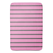 Tapis De Bain Bandes roses et gris (devant Vertical)