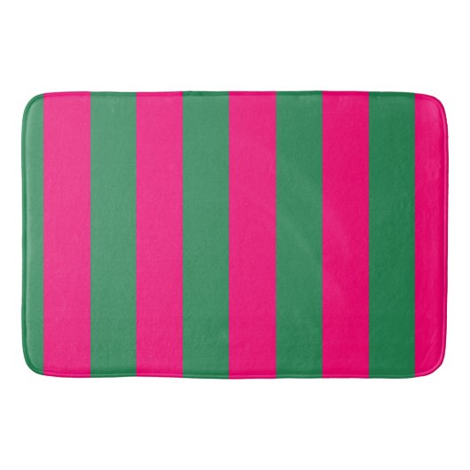 Tapis De Bain Bandes roses et vertes (Devant)