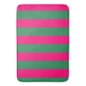 Tapis De Bain Bandes roses et vertes (devant Vertical)