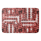 Tapis De Bain Bandes rouges croisées avec dégradé ou poli (Devant)