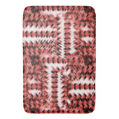 Tapis De Bain Bandes rouges croisées avec dégradé ou poli (devant Vertical)