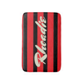 Tapis De Bain Bandes rouges et noires (Devant (Vertical))