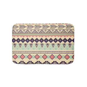 Tapis De Bain Bandes tribales aztèques : Illustration Vintage