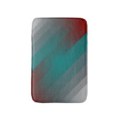 Tapis De Bain Bandes turquoises de gris bordeaux (Devant (Vertical))