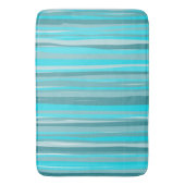 Tapis De Bain Bandes turquoises verticales (devant Vertical)