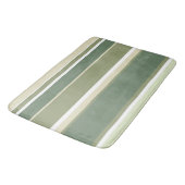 Tapis De Bain Bandes vert olive (Angle)