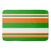 Tapis De Bain Bandes vertes, blanches et orange (Devant)