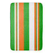 Tapis De Bain Bandes vertes, blanches et orange (devant Vertical)