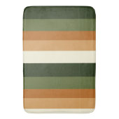 Tapis De Bain Bandes vertes et oranges (devant Vertical)