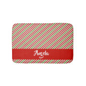 Tapis De Bain Bandes vertes, rouges et blanches (Devant)