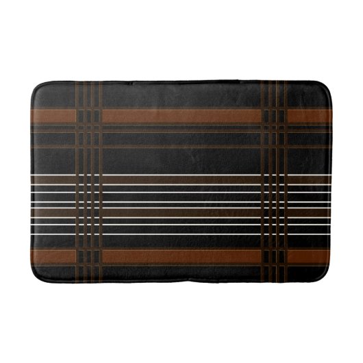 Tapis De Bain Bandes verticales Brown (Devant)