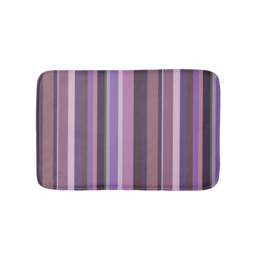 Tapis De Bain Bandes verticales mauves (Devant)