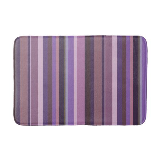 Tapis De Bain Bandes verticales mauves (Devant)